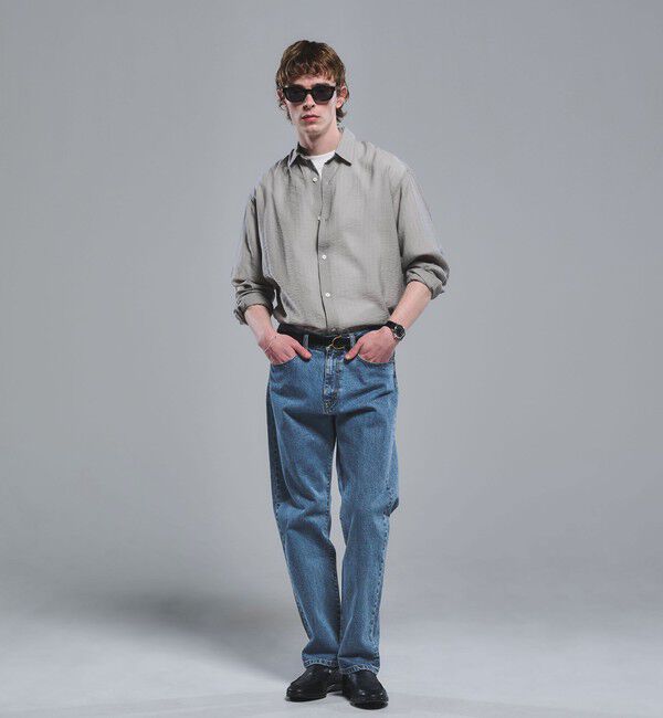 UNITED ARROWS green label relaxing「フィブリル ストライプ柄 長袖 ボックス シャツ」|シャツ・ブラウス|