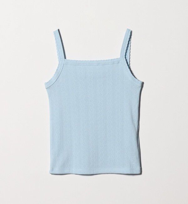 BEAUTY&YOUTH UNITED ARROWS「コットン パターンメッシュ キャミソール」|タンクトップ|LT.BLUE