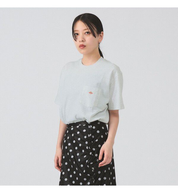 Ray BEAMS 「DANTON / ポケット Tシャツ　　26SS  洗濯可 ロゴオーバーサイズ リラックス メンズライク ダントン」|Tシャツ・カットソー|HEATHER_WHITE