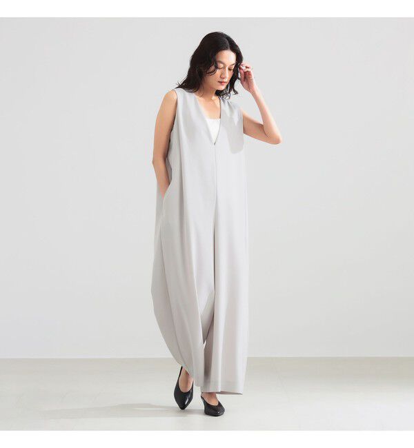 Demi-Luxe BEAMS 「ギャバジン オールインワン」|オールインワン|GREIGE