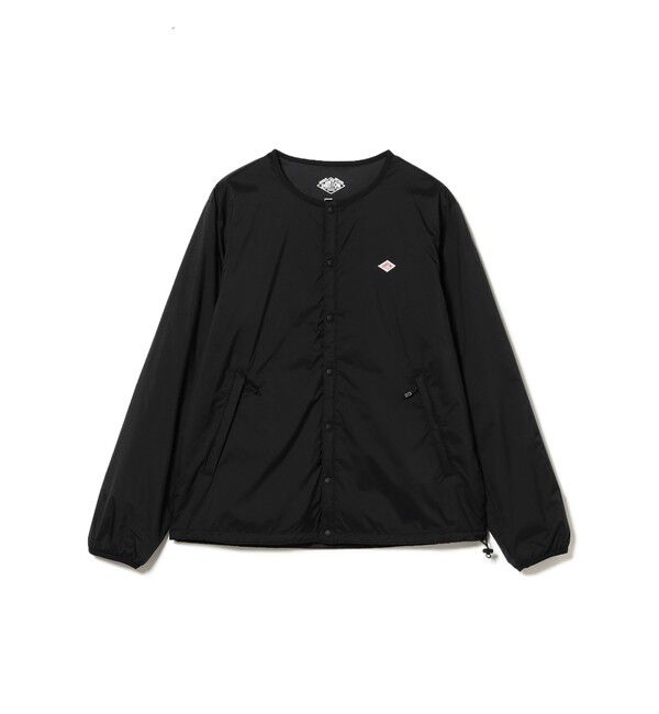BEAMS「DANTON / INSULATION COLLARLESS JACKET」|ブルゾン・スタジャン|BLACK