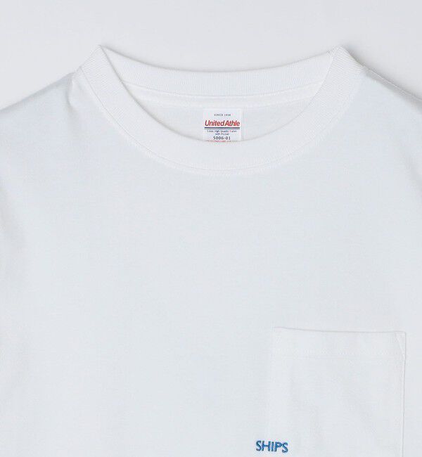 SHIPS「【累計販売数18万枚突破!!】【WEB限定】SHIPS: マイクロ SHIPSロゴ ポケット Tシャツ」|Tシャツ・カットソー|