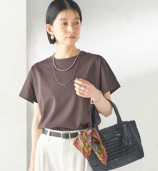 SHIPS for women「《一部追加予約》〈接触冷感〉ポンチ ドルマン TEE」|Tシャツ・カットソー|