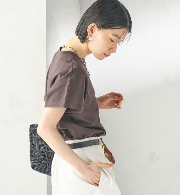 SHIPS for women「《一部追加予約》〈接触冷感〉ポンチ ドルマン TEE」|Tシャツ・カットソー|