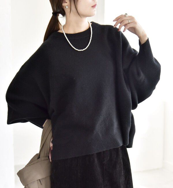 quaranciel「quaranciel:〈手洗い可能〉AQUA カシミヤ ミックス ドルマン ニット 25AW」|ニット・セーター|