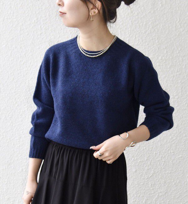 SHIPS any「【SHIPS any別注】Harley of Scotland: シェットランド クルーネック ニット 25AW」|ニット・セーター|
