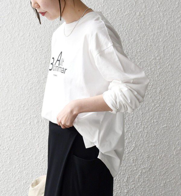 SHIPS any「【SHIPS any別注】monmimi:〈洗濯機可能〉ロゴ プリント ロンTEE 26SS」|Tシャツ・カットソー|