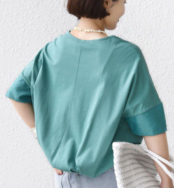 SHIPS for women「〈接触冷感 / 手洗い可能〉裾 バルーン シアー ドッキング プルオーバー」|Tシャツ・カットソー|