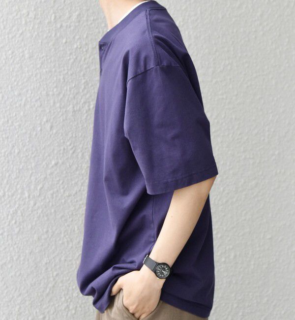 SHIPS any「SHIPS any:〈接触冷感/吸水速乾/UVカット/遮熱〉Raylock ヘンリーネック Tシャツ◇」|Tシャツ・カットソー|