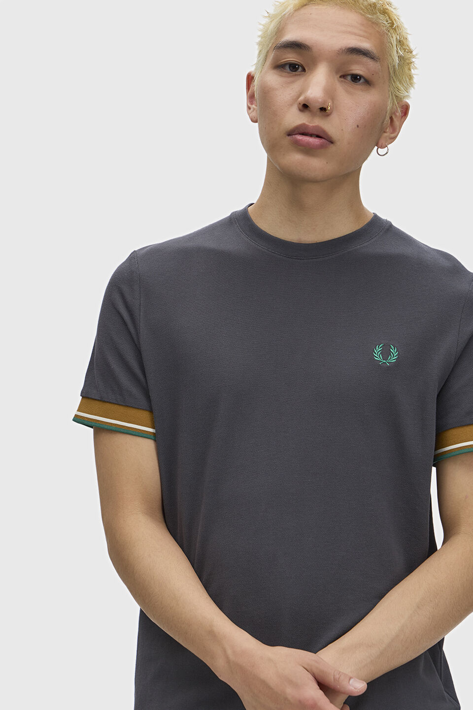 FRED PERRY 「Twin Tipped Cuff T-Shirt」|Tシャツ・カットソー|ANCHOR GREY