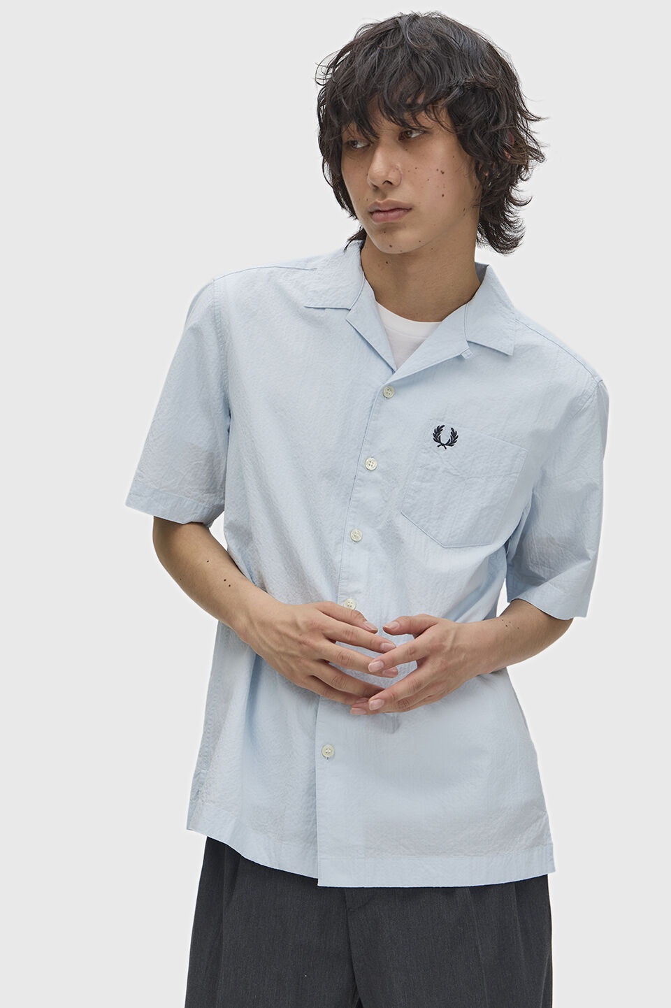 FRED PERRY 「Seersucker Revere Collar Shirt」|シャツ・ブラウス|LIGHT ICE