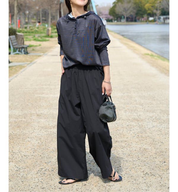 OUTDOOR PRODUCTS Usual Things「≪予約≫ACTIVE WEAR ナイロンライトタイプライターバンドウエストバギーパンツ」|スラックス|
