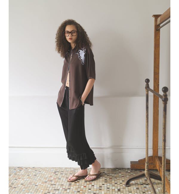  「TIERED CROPD SATIN パンツ」|その他|