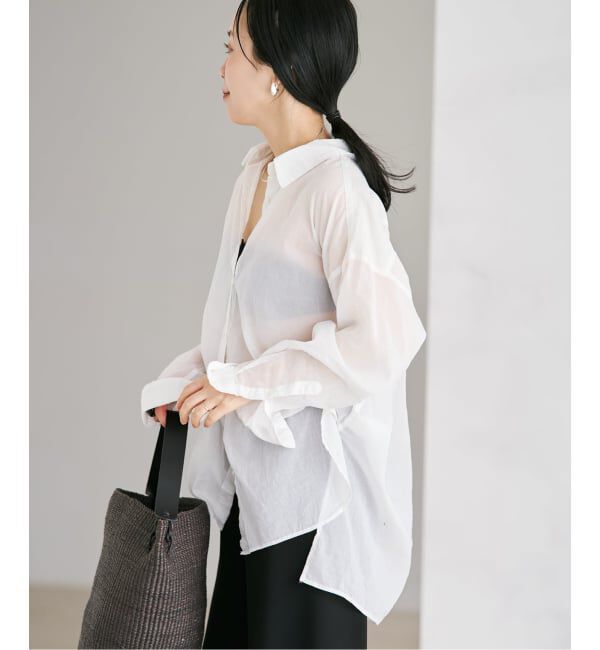 Plage「《追加予約》fluffy sheer シャツ 2」|シャツ・ブラウス|