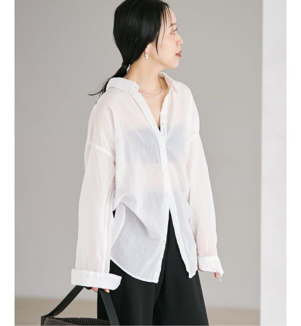 Plage「《追加予約》fluffy sheer シャツ 2」|シャツ・ブラウス|