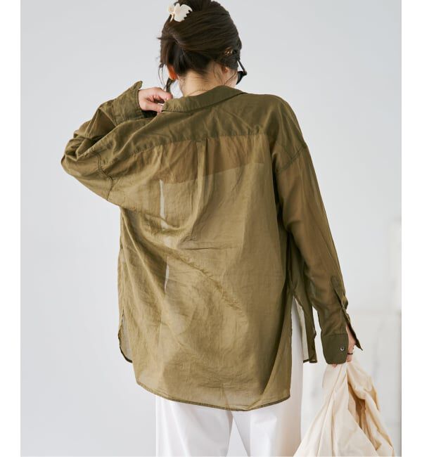 Plage「《追加予約》fluffy sheer シャツ 2」|シャツ・ブラウス|