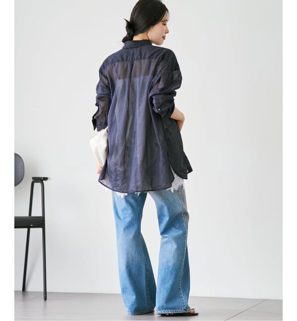 Plage「《追加予約》fluffy sheer シャツ 2」|シャツ・ブラウス|