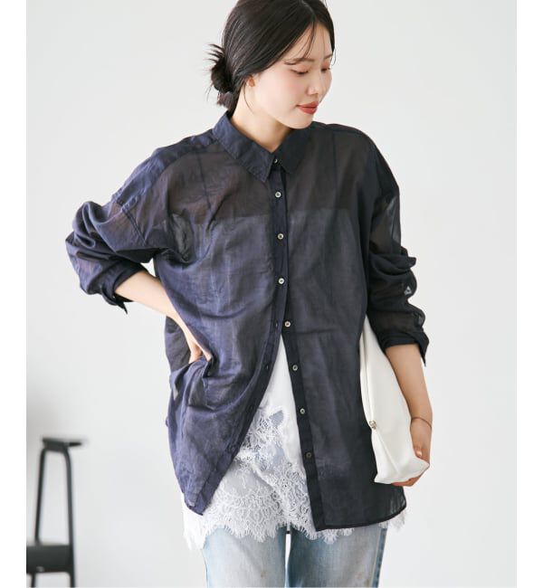 Plage「《追加予約》fluffy sheer シャツ 2」|シャツ・ブラウス|
