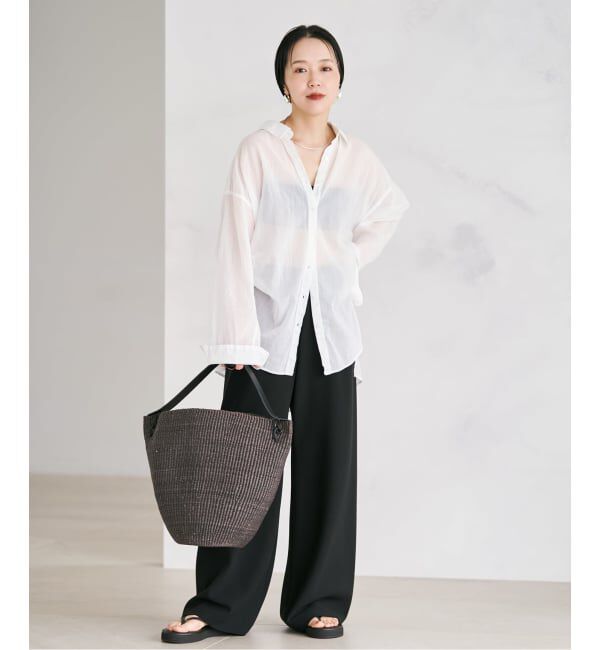 Plage「《追加予約》fluffy sheer シャツ 2」|シャツ・ブラウス|