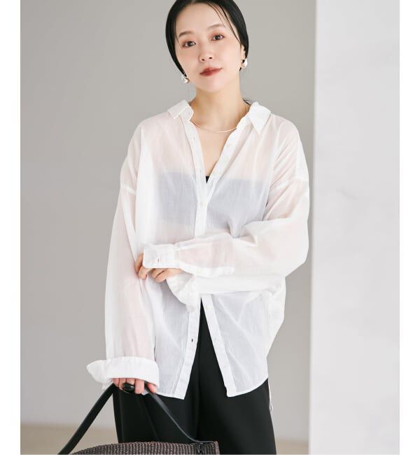 Plage「《追加予約》fluffy sheer シャツ 2」|シャツ・ブラウス|