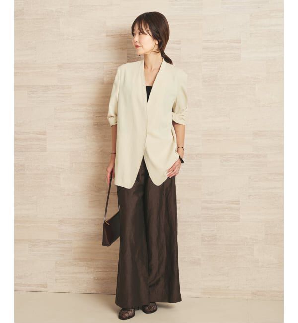 Plage「《追加予約》Light nocollar ジャケット 2」|ノーカラージャケット|