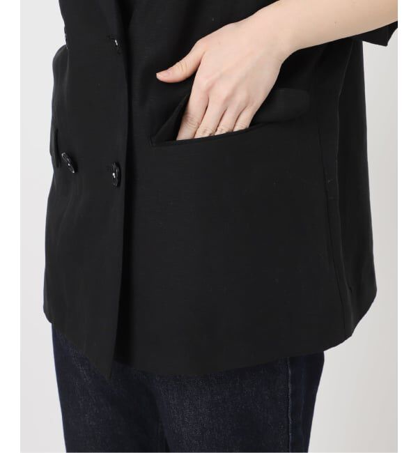 SLOBE IENA「《セットアップ対応可》リネン混ハーフスリーブジャケット」|その他|