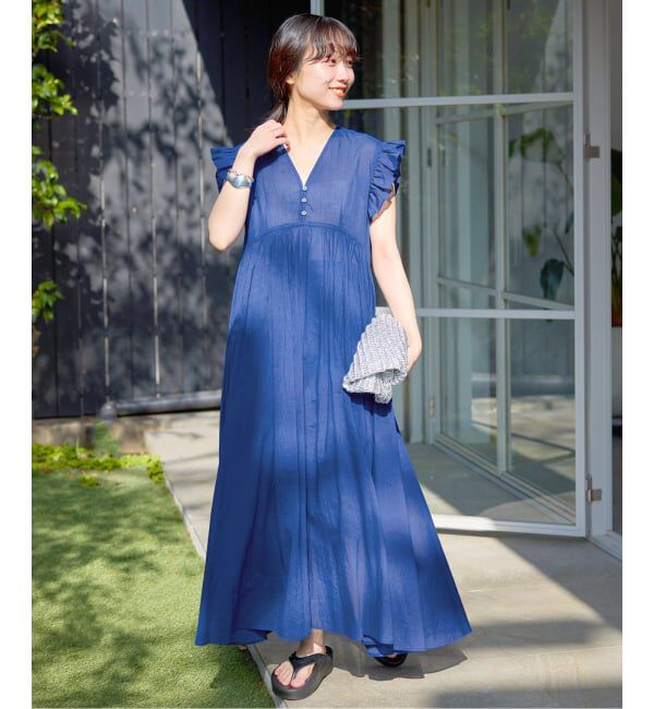 SLOBE IENA「《予約》コットンボイルフリルワンピース」|ワンピース|