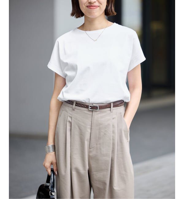 IENA「ATON/エイトン SUVIN 60/2 CAP SLEEVE Tシャツ」|Tシャツ・カットソー|