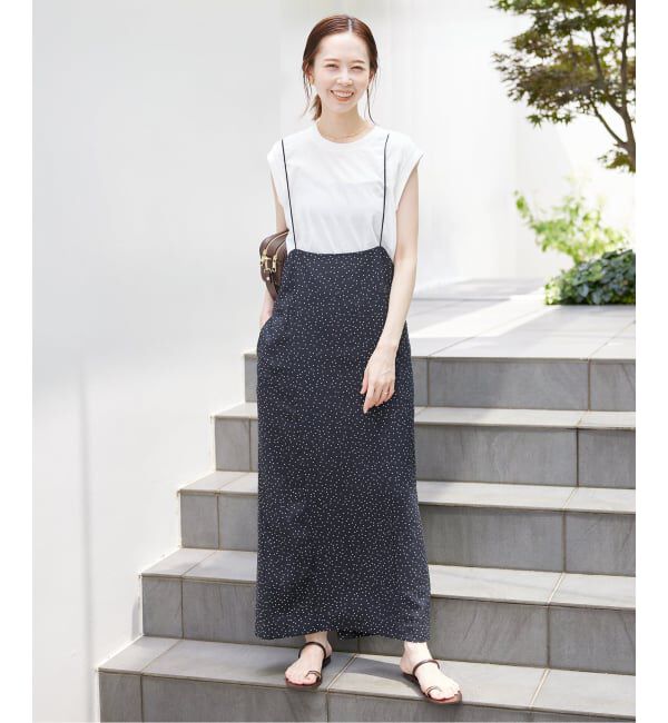 SLOBE IENA「《2枚セット/WEB限定/追加2》アイラインキャミワンピース&times;ノースリーブTEEセット」|ワンピース|