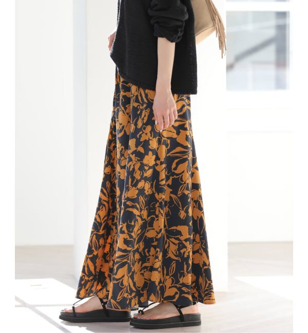 JOURNAL STANDARD relume「バイカラーリーフプリントスカート」|スカート|