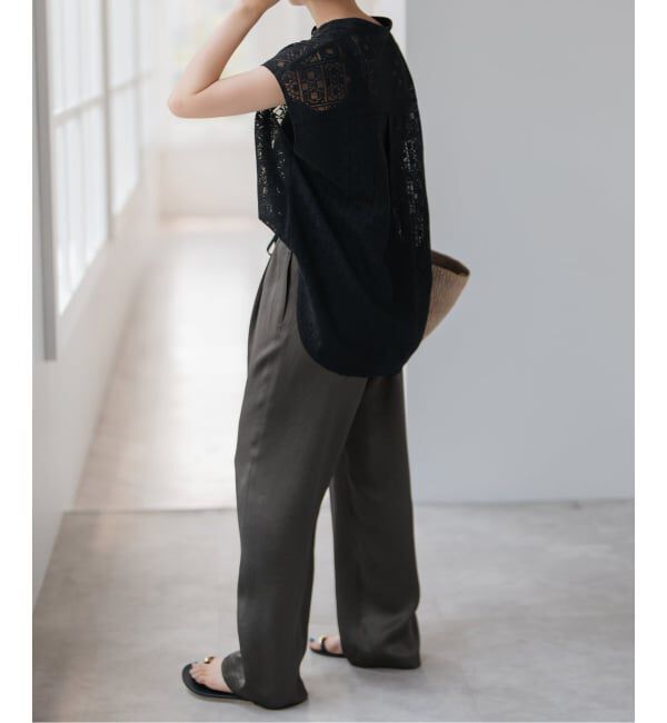 Spick and Span「《新色有り / 追加》ワッシャーサテンイージーパンツ」|その他|