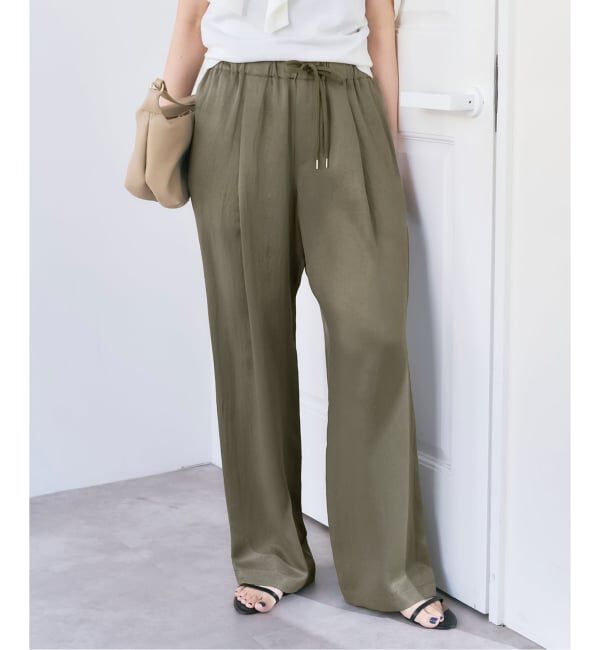 Spick and Span「《新色有り / 追加》ワッシャーサテンイージーパンツ」|その他|