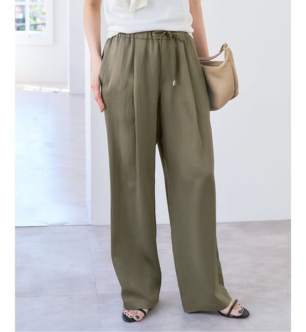 Spick and Span「《新色有り / 追加》ワッシャーサテンイージーパンツ」|その他|