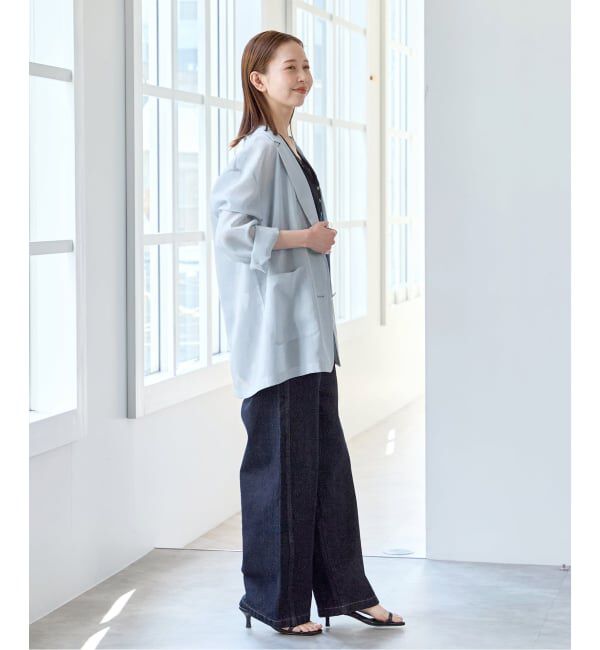 U by SPICK&SPAN「《追加》シアーオーバージャケット」|テーラードジャケット|