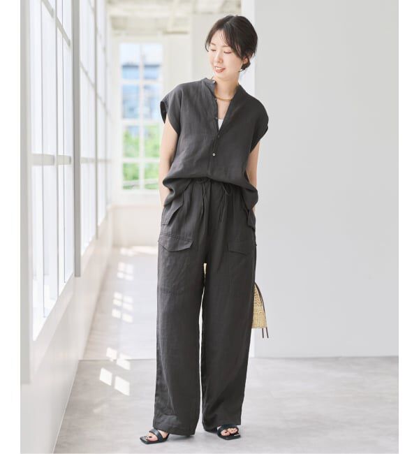 Spick and Span「《予約》TICCA  / ティッカ リネンカーゴパンツ」|カーゴ|