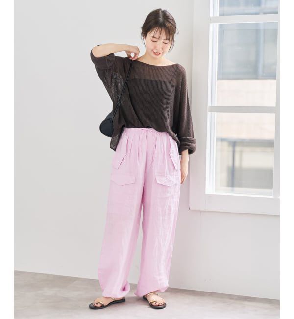 Spick and Span「《予約》TICCA  / ティッカ リネンカーゴパンツ」|カーゴ|
