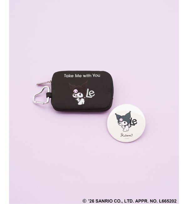  「Sanrio characters&times;LE TALON ミラー付きミニポーチ」|ポーチ|ブラック