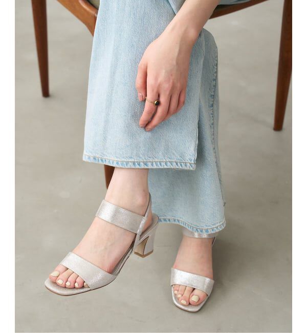  「《追加》6cmゴムストラップサンダル」|サンダル|シルバー A