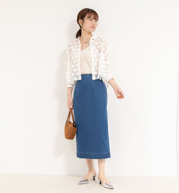NOLLEY'S sophi「シアーフラワージャガードショートシャツ」|シャツ・ブラウス|