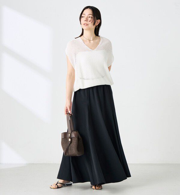 NOLLEY'S「【WEB＆一部店舗限定色アイテム】ウォッシャブルヴィンテージタフタマチ入りマキシスカート」|スカート|
