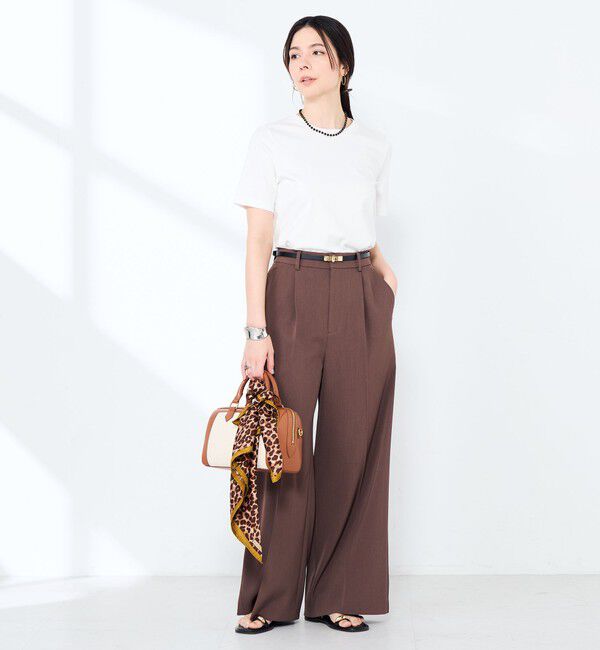 NOLLEY'S sophi「《手洗い可能》W&Wベイシック丈Tシャツ」|Tシャツ・カットソー|