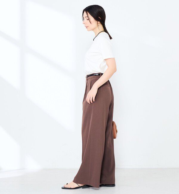 NOLLEY'S sophi「《手洗い可能》W&Wベイシック丈Tシャツ」|Tシャツ・カットソー|