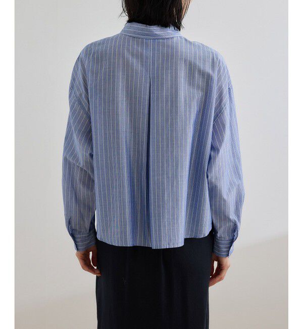 ROPE「【洗える】コットンシアークロップドシャツブラウス」|シャツ・ブラウス|