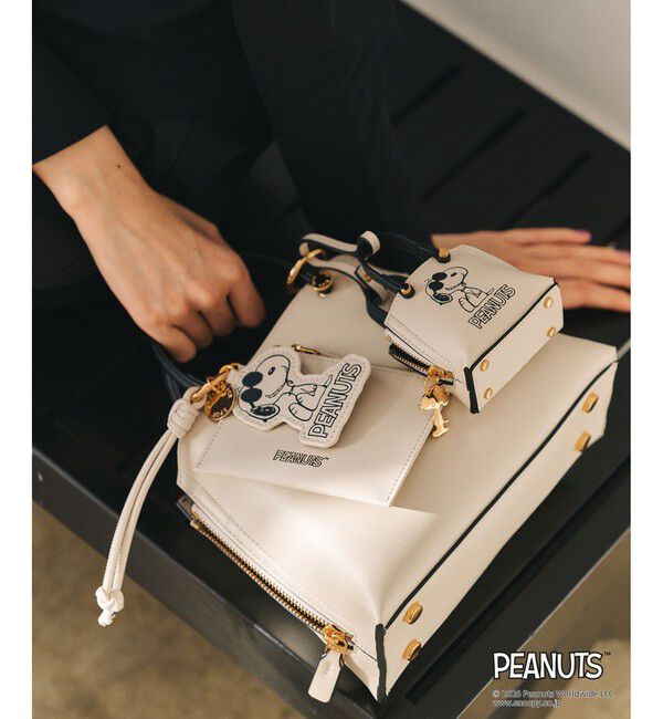 ROPE「【WEB限定/一部店舗限定】【E'POR&times;PEANUTS】別注 ポーチ付き ART CHARM」|チャーム・キーホルダー|オフホワイト(15)