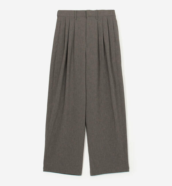 Morris & Sons「MORRIS & SONS | 3タック ワイドパンツ WOMEN」|チノ|GREY