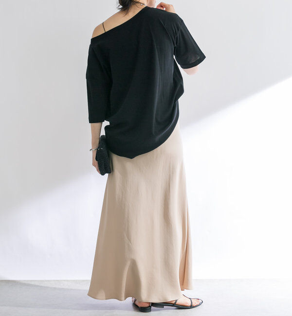  「【A・MONN】【吸水速乾/接触冷感】オープンネックTee」|Tシャツ・カットソー|