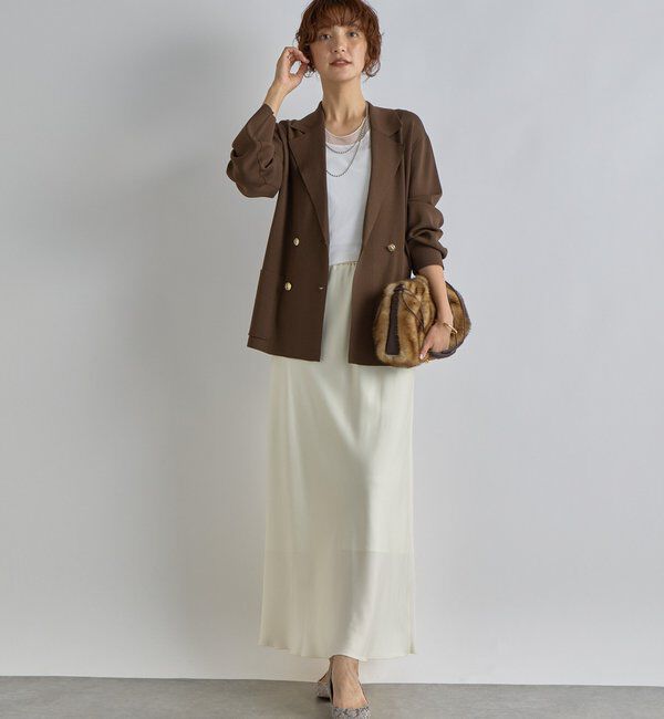  「【美シルエットが魅力】キュプラ混バイアススカート」|スカート|