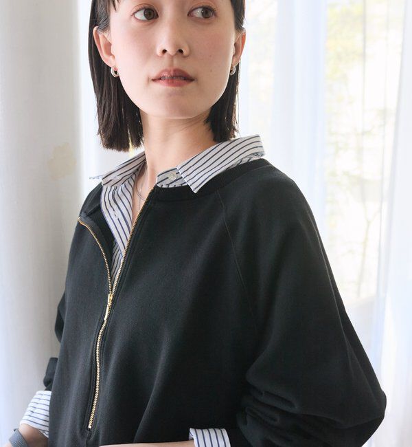  「【きれいめカジュアルにも着れる】ハーフZIPスウェット」|Tシャツ・カットソー|