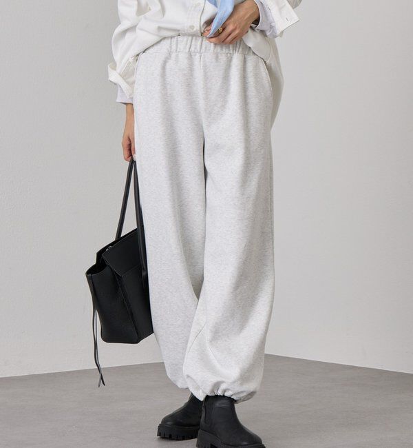  「【A・MONN】【ウエストゴム仕様】WIDE SWEAT PANTS」|その他|ライトグレー