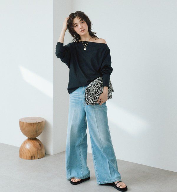  「【大人の肌見せに/抜け感◎】シアードルマンカットソー」|Tシャツ・カットソー|